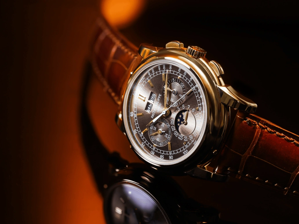 Patek Philippe,Grand Complications 40mm,40mm,Yellow Gold,Brown,Handwound,Chronograph,Moonphase,Perpetual Calendar,Leap Year,60hours,In-house Caliber,5970J,5970J-014
