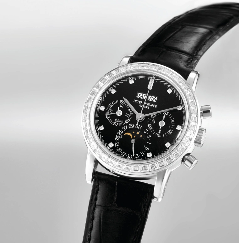 Patek Philippe,Grand Complications 36mm,36mm,Platinum,Black,Handwound,Chronograph,Moonphase,Perpetual Calendar,Leap Year,60hours,In-house Caliber,3990P,3990P-029