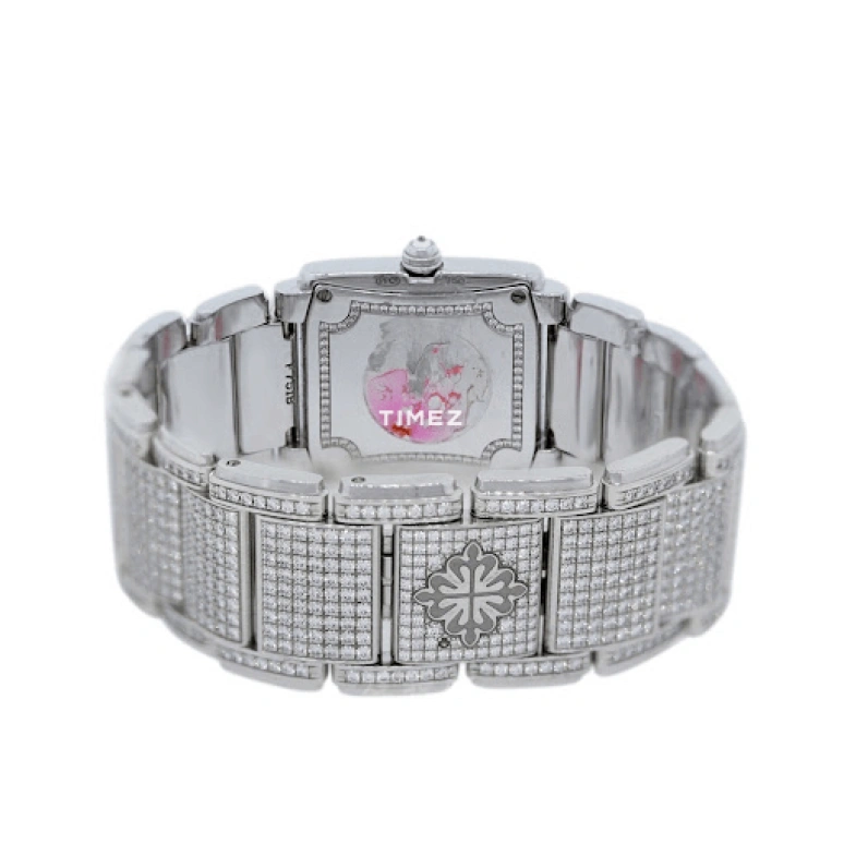 Patek Philippe,Twenty~4 30mm,30mm,White Gold,Silver,Quartz,In-house Caliber,Sapphire,Crystal Glass,4910,4910/51G-001