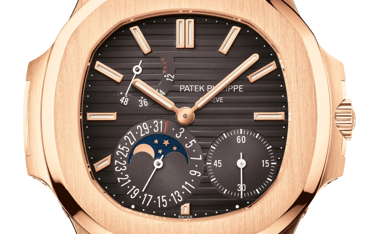 Patek Philippe,Nautilus 40mm,40mm,Rose Gold,Brown,Automatic,Moonphase,Day,Power Reserve Indicator,Jalen Hurts,5712R,5712R-001