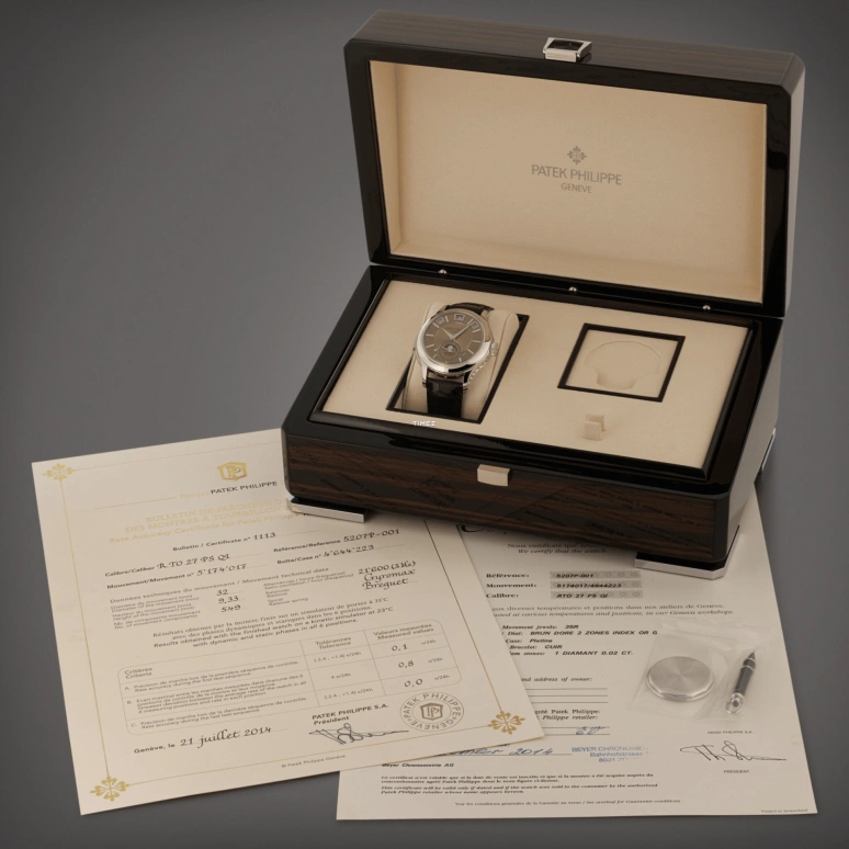 Patek Philippe,Grand Complications 41mm,41mm,Platinum,Brown,Handwound,Moonphase,Perpetual Calendar,Leap Year,Month,48hours,In-house Caliber,5207P,5207P-001