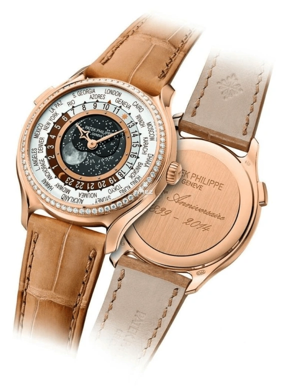 Patek Philippe,Limited Editions 38mm,38mm,Rose Gold,White,Automatic,Moonphase,World Time,7175R,7175R-001