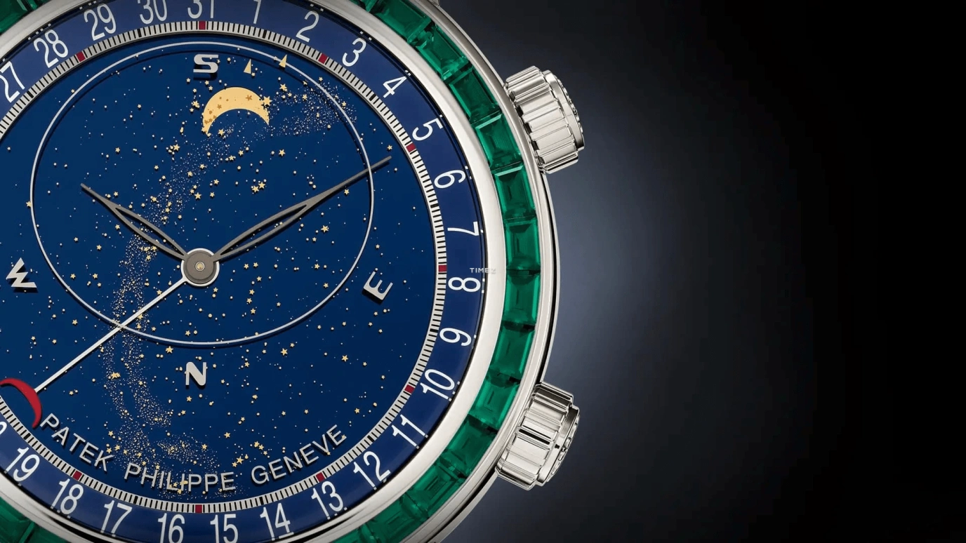 Patek Philippe,Grand Complications 44mm,44mm,Platinum,Blue,Automatic,Moonphase,Day,Sky Chart,6104,6104/13P-010