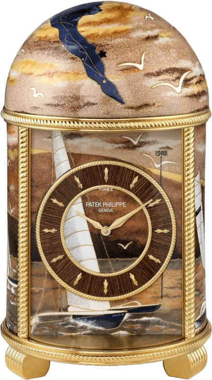 Patek Philippe,Dome Clocks ,Brown,Electromechanical,In-house Caliber,Brown,Colorful,Enamel,20118M