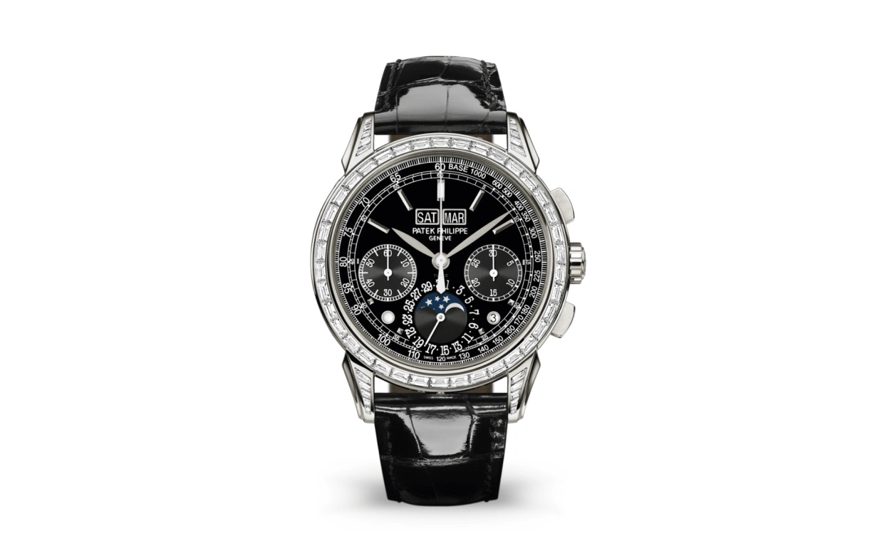 Patek Philippe,Grand Complications 41mm,41mm,Platinum,Black,Handwound,Chronograph,Moonphase,Perpetual Calendar,Leap Year,65hours,In-house Caliber,5271P,5271P-001