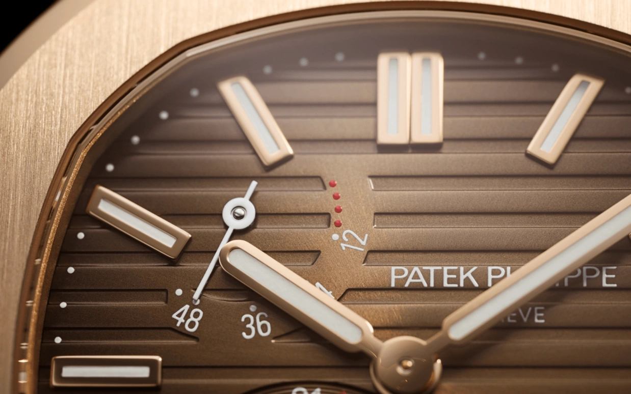 Patek Philippe,Nautilus 40mm,40mm,Rose Gold,Coffee,Gradient,Brown,Automatic,Moonphase,Day,Power Reserve Indicator,Odell Cornelious Beckham,Odell Beckham Jr.,Jack Grealish,Sfera Ebbasta,Lionel Messi,LeBron James,Ben Simmons,La Pulga,GOAT,OBJ,5712,5712/1R-001