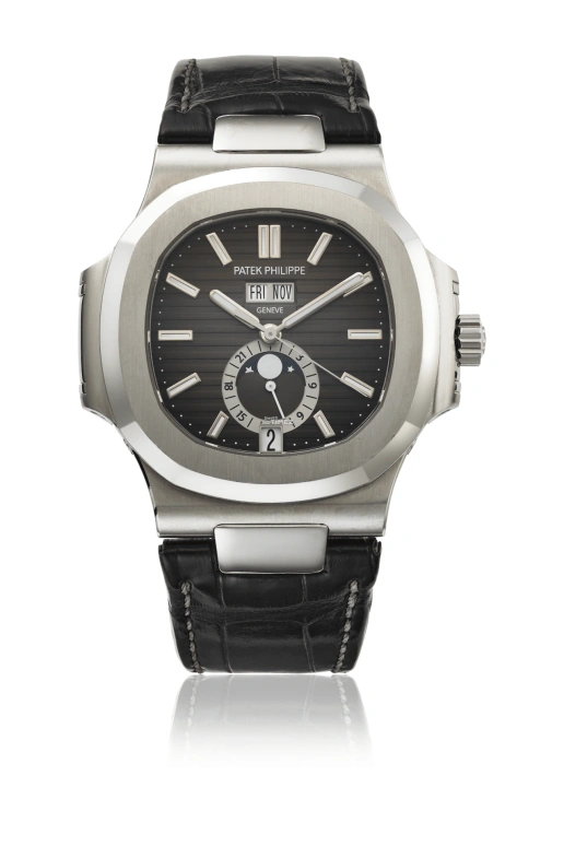 Patek Philippe,Nautilus 40.50mm,40.50mm,Stainless Steel,Grey,Automatic,Moonphase,Annual Calendar,Month,Date,45hours,In-house Caliber,Ronaldo,5726A,5726A-001