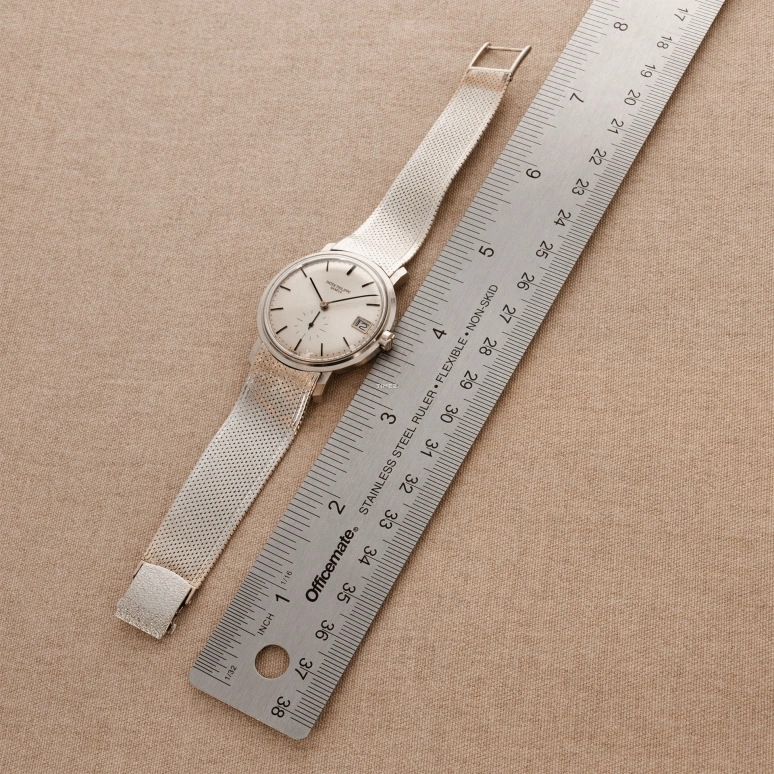 Patek Philippe,Calatrava 36mm,36mm,White Gold,Silver,Automatic,Day,38hours,3445G