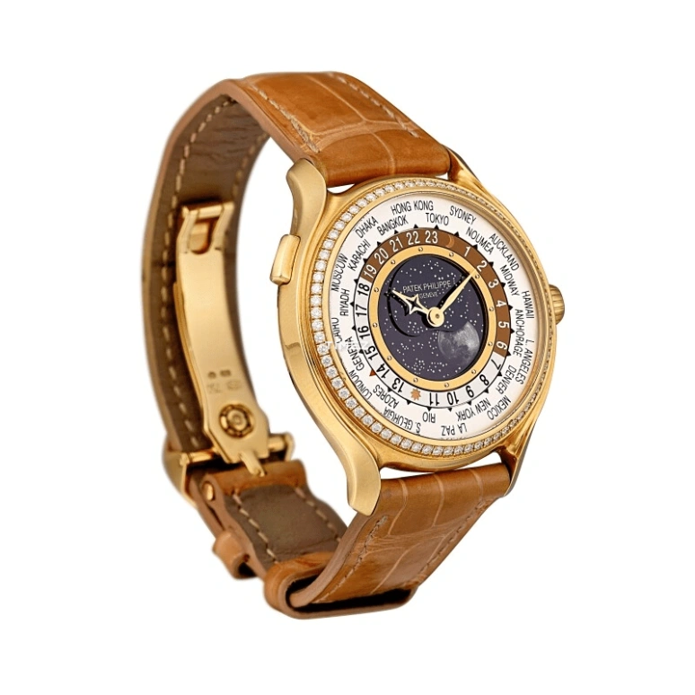 Patek Philippe,Limited Editions 38mm,38mm,Rose Gold,White,Automatic,Moonphase,World Time,7175R,7175R-001