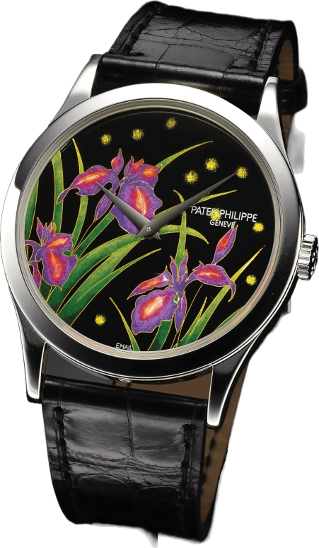 Patek Philippe,Calatrava 37mm,37mm,Platinum,Multi-Color,Green,Black,Pink,Automatic,48hours,In-house Caliber,5077P,5077P-087