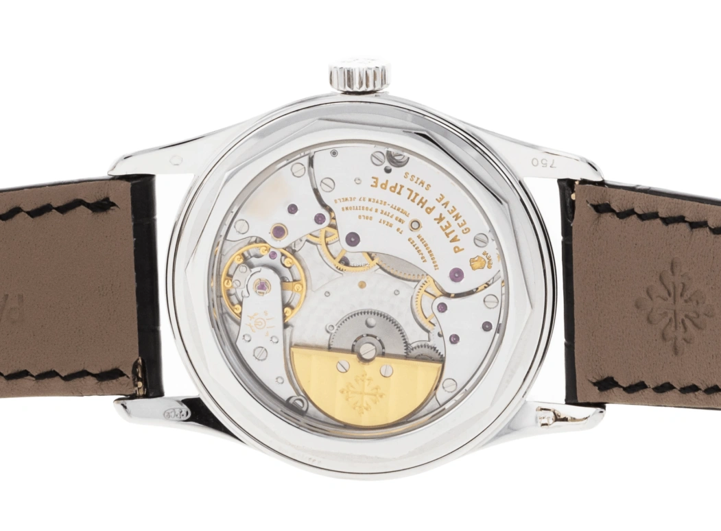 Patek Philippe,Calatrava 37mm,37mm,White Gold,Black,Automatic,Day,48hours,6000G,6000G-001