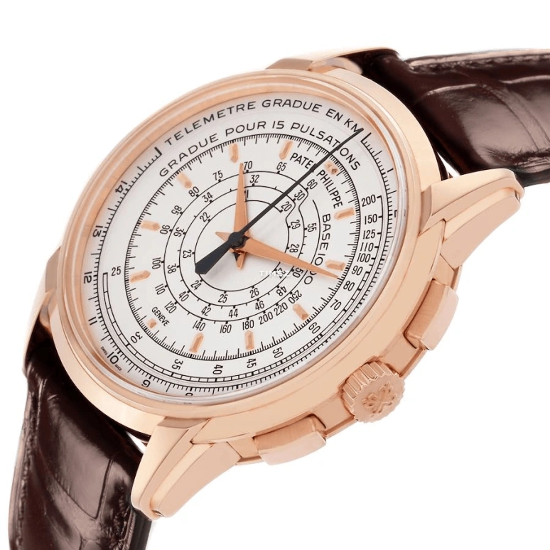 Patek Philippe,Complications 40mm,40mm,Rose Gold,Silver White,Automatic,Chronograph,Flyback,5975R,5975R-001