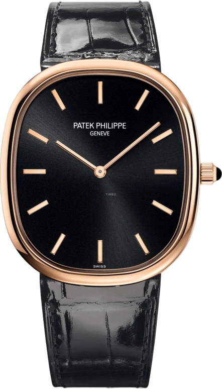 Patek Philippe,Golden Ellipse 34.50mm,34.50mm,Rose Gold,Black,Automatic,48hours,In-house Caliber,5738R,5738R-001