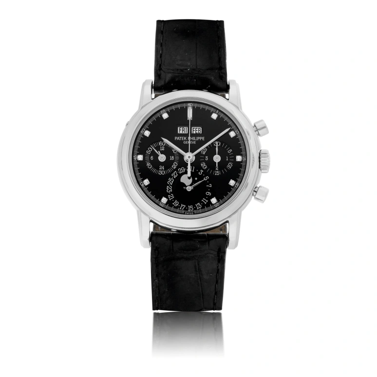 Patek Philippe,Grand Complications 36mm,36mm,White Gold,Black,Handwound,Chronograph,Moonphase,Perpetual Calendar,Leap Year,60hours,In-house Caliber,3970EP,3970EP-029