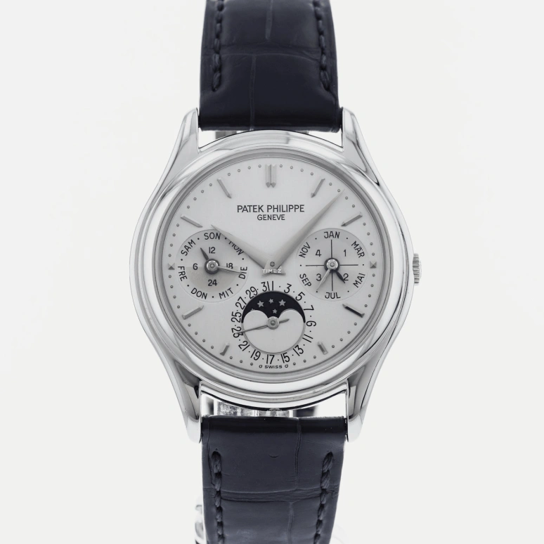 Patek Philippe,Grand Complications 36mm,36mm,Platinum,White,Automatic,Moonphase,Perpetual Calendar,Leap Year,Month,48hours,In-house Caliber,3940P