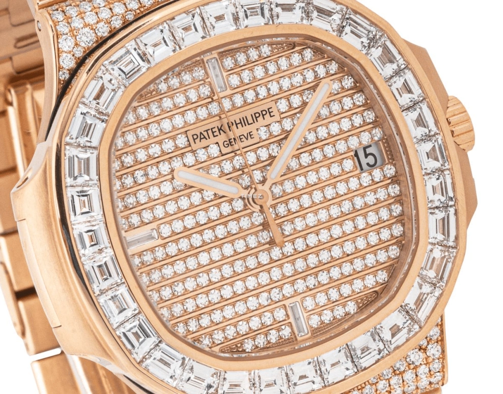 Patek Philippe,Nautilus 40mm,40mm,Rose Gold,Rose Gold,Silver,Automatic,Day,45hours,Drake,5719,5719/10R-010