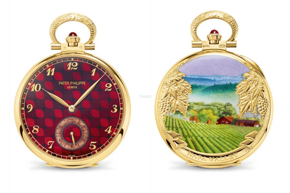 Patek Philippe,Pocket Watches 44.10mm,44.10mm,Yellow Gold,Red,Handwound,42hours,In-house Caliber,992,992/116J