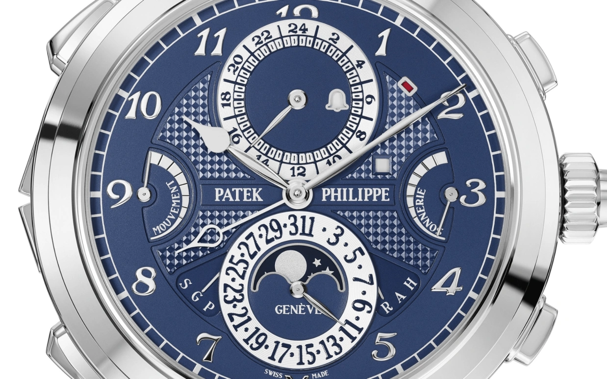 Patek Philippe,Grand Complications 47.40mm,47.40mm,White Gold,Blue,Handwound,Moonphase,Perpetual Calendar,Leap Year,Month,72hours,In-house Caliber,Mark Robert Michael Wahlberg,Mark Wahlberg,Marky Mark,6300G,6300G-010