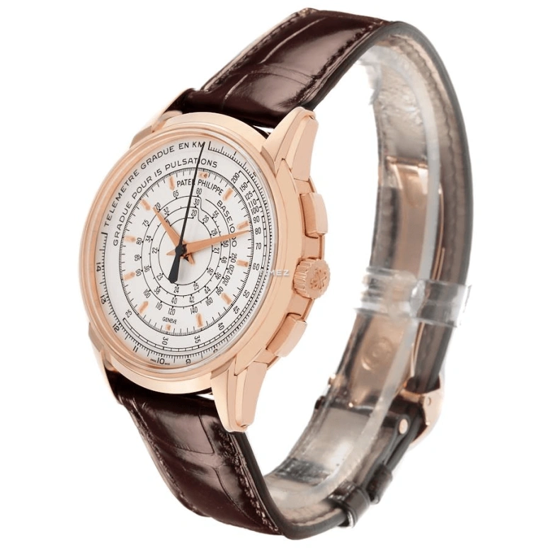 Patek Philippe,Complications 40mm,40mm,Rose Gold,Silver White,Automatic,Chronograph,Flyback,5975R,5975R-001