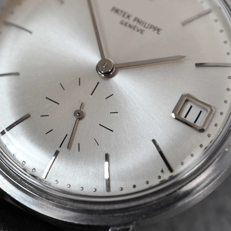 Patek Philippe,Calatrava 35mm,35mm,Platinum,Silver,Automatic,Day,38hours,3445P