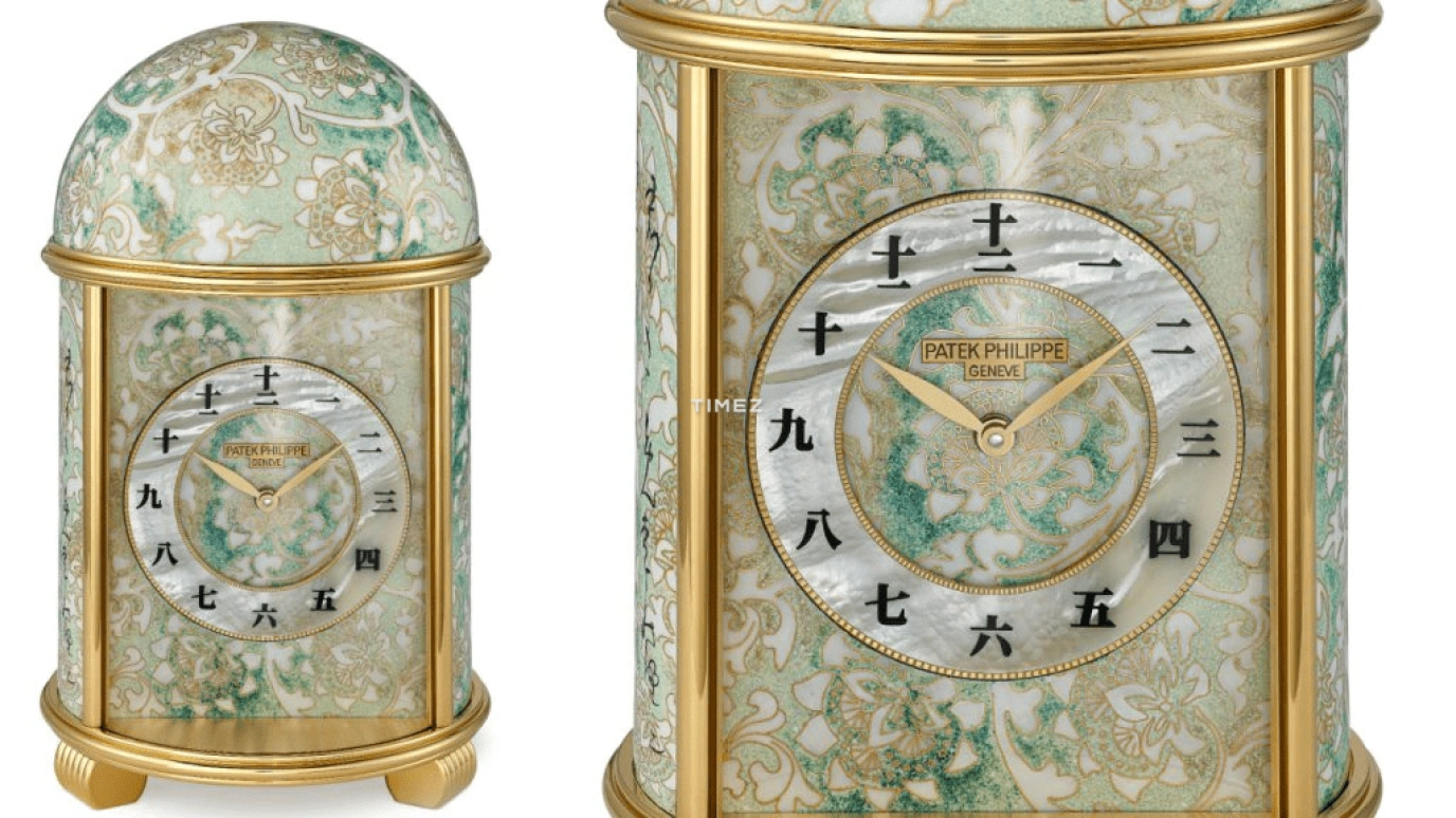 Patek Philippe,Dome Clocks ,Green,Multi-Color,Electromechanical,In-house Caliber,Green,Colorful,Enamel,20140M,20140M-001