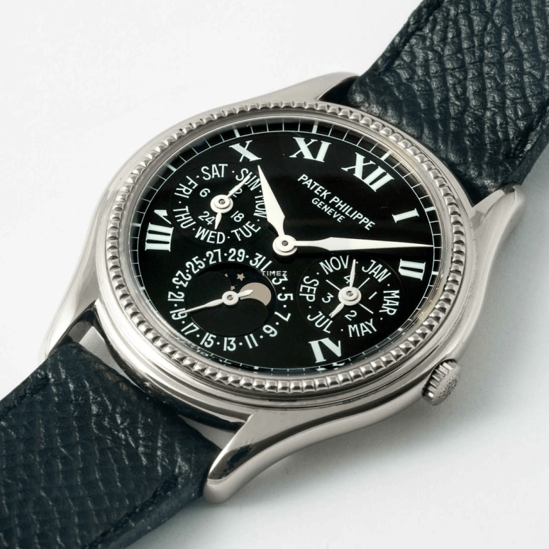 Patek Philippe,Grand Complications 36mm,36mm,White Gold,Black,Automatic,Moonphase,Perpetual Calendar,Leap Year,Month,48hours,In-house Caliber,5038G,5038G-001