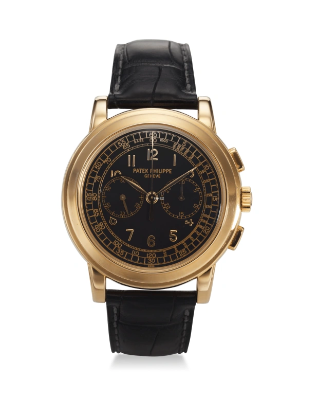 Patek Philippe,Complications 42mm,42mm,Yellow Gold,Black,Handwound,Chronograph,60hours,5070J,5070J-001
