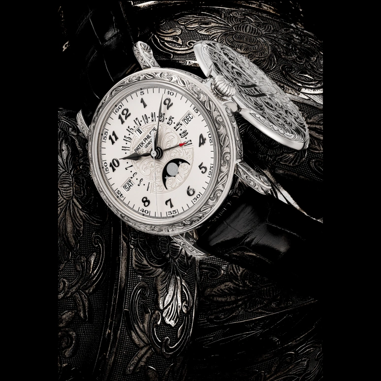 Patek Philippe,Grand Complications 38mm,38mm,White Gold,White,Automatic,Moonphase,Perpetual Calendar,Leap Year,Month,45hours,In-house Caliber,5160G,5160G/500G-001
