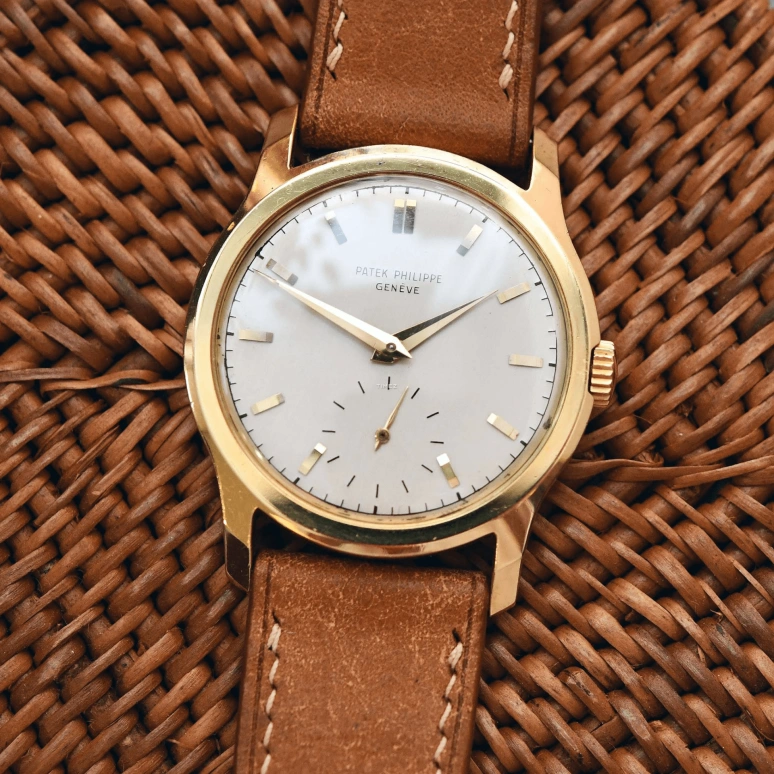 Patek Philippe,Calatrava 35mm,35mm,Yellow Gold,Silver,Handwound,48hours,In-house Caliber,2448J
