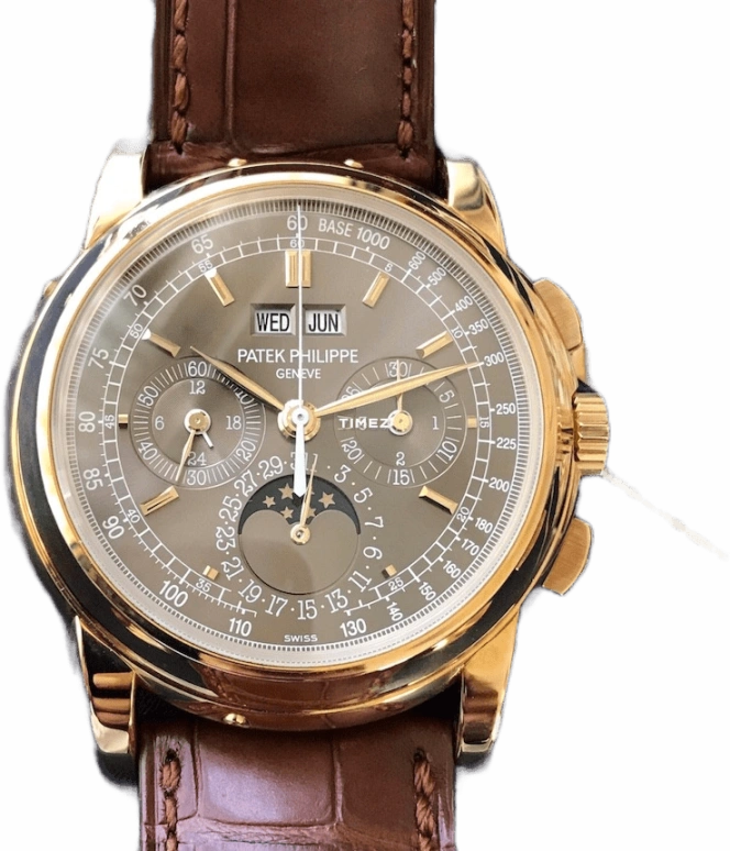 Patek Philippe,Grand Complications 40mm,40mm,Yellow Gold,Brown,Handwound,Chronograph,Moonphase,Perpetual Calendar,Leap Year,60hours,In-house Caliber,5970J,5970J-014
