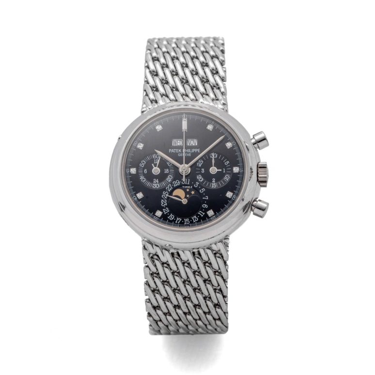 Patek Philippe,Grand Complications 36.50mm,36.50mm,White Gold,Black,Handwound,Chronograph,Moonphase,Leap Year,Month,60hours,In-house Caliber,3970,3970/002G