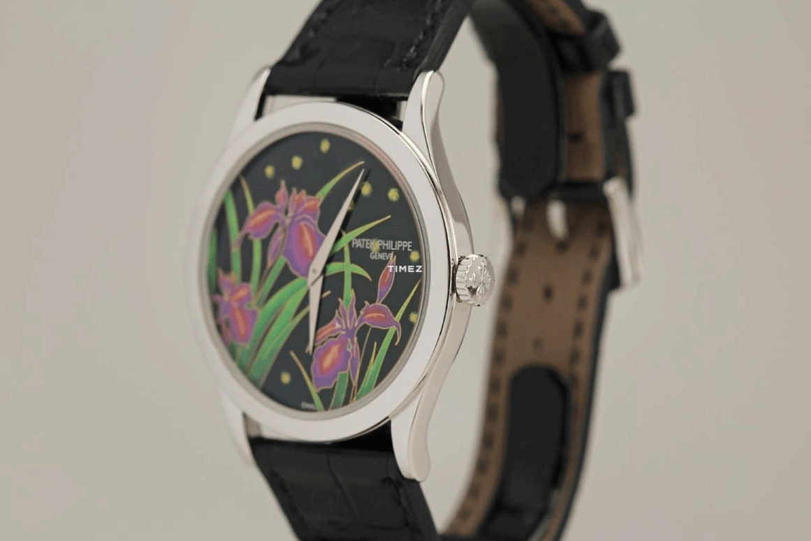 Patek Philippe,Calatrava 37mm,37mm,Platinum,Multi-Color,Green,Black,Pink,Automatic,48hours,In-house Caliber,5077P,5077P-087