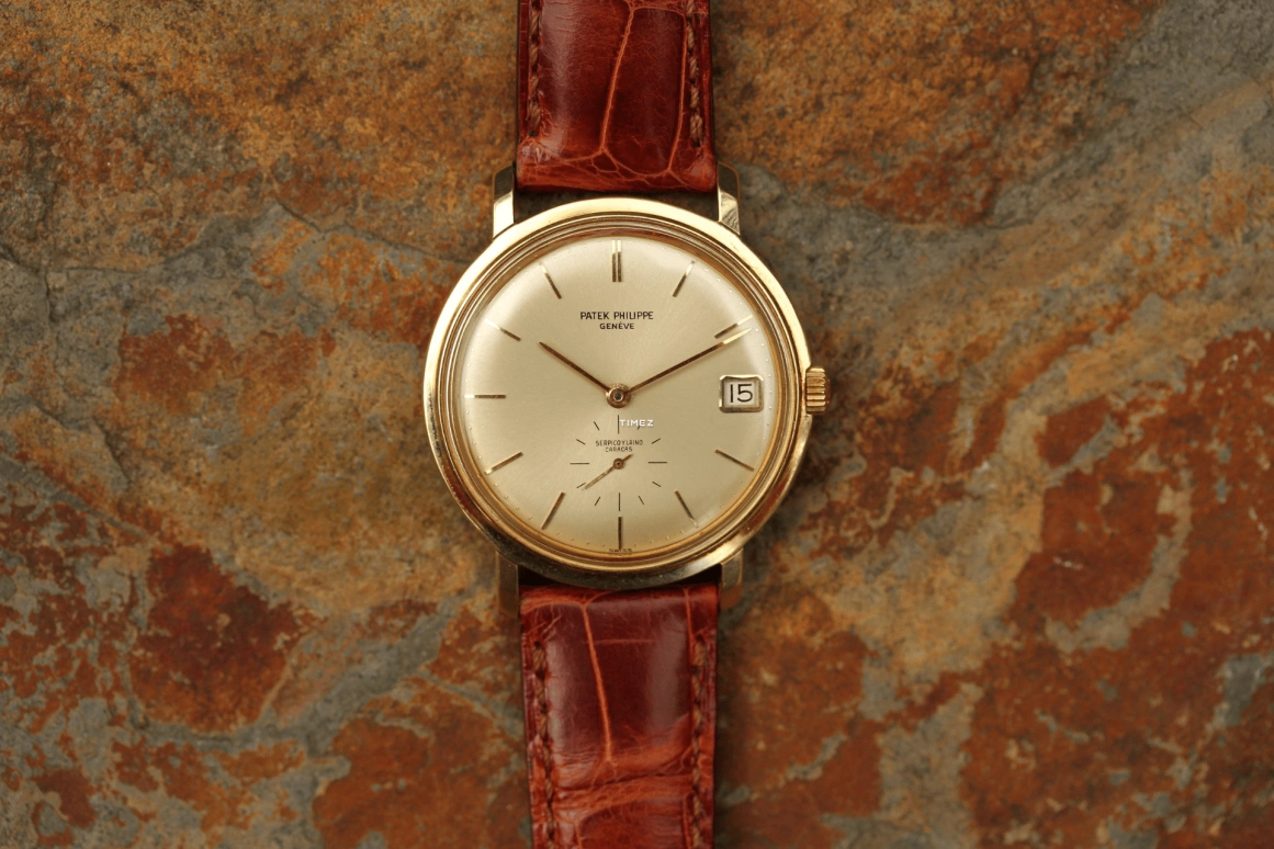 Patek Philippe,Calatrava 35mm,35mm,Yellow Gold,Silver,Automatic,Day,38hours,3445J Serpico y Laino