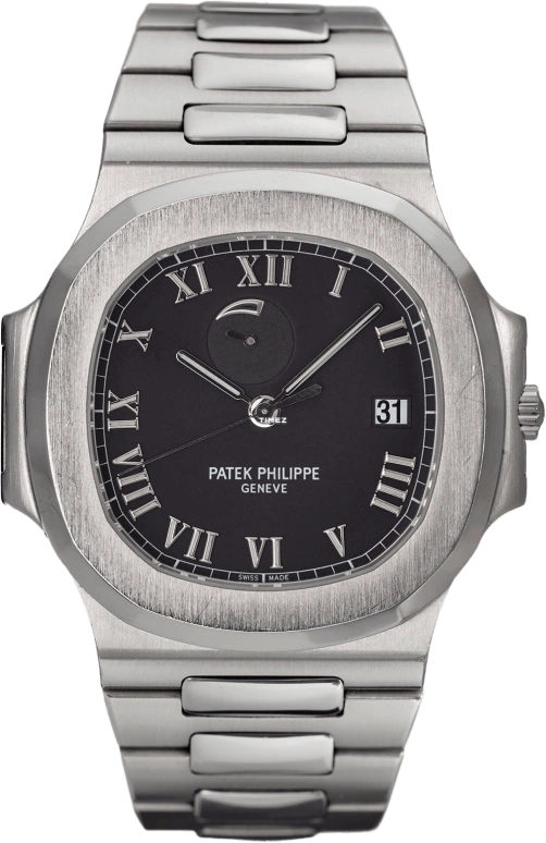Patek Philippe,Nautilus 40mm,40mm,Stainless Steel,Black,Automatic,Day,Power Reserve Indicator,3710,3710/1A-001
