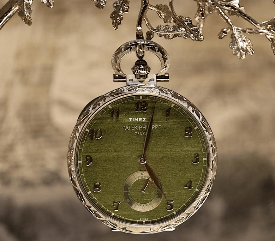 Patek Philippe,Pocket Watches ,White Gold,Green,Handwound,42hours,In-house Caliber,Stag Hunting