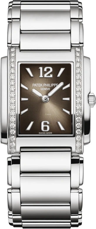 Patek Philippe,Twenty~4 25.10mm,25.10mm,Stainless Steel,Grey,Quartz,In-house Caliber,Sapphire,4910,4910/1200A-010