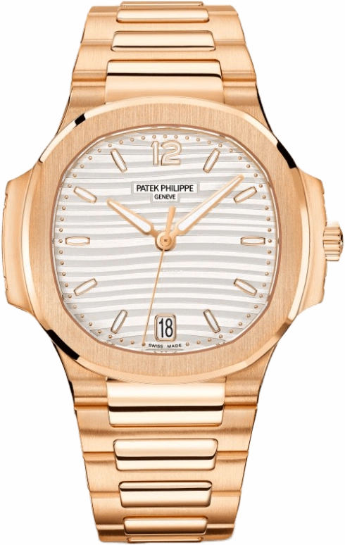 Patek Philippe,Nautilus 35.20mm,35.20mm,Rose Gold,Rose,White,Automatic,Day,45hours,Romeo James Beckham,7118,7118/1R-001
