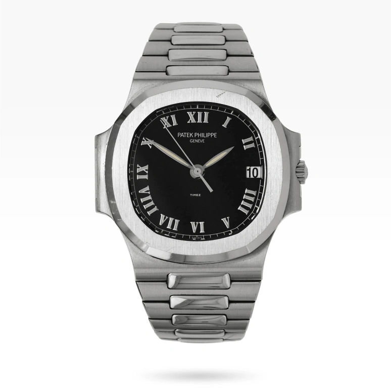 Patek Philippe,Nautilus 37mm,37mm,Stainless Steel,Black,Automatic,Day,In-house Caliber,3800,3800/1A-001