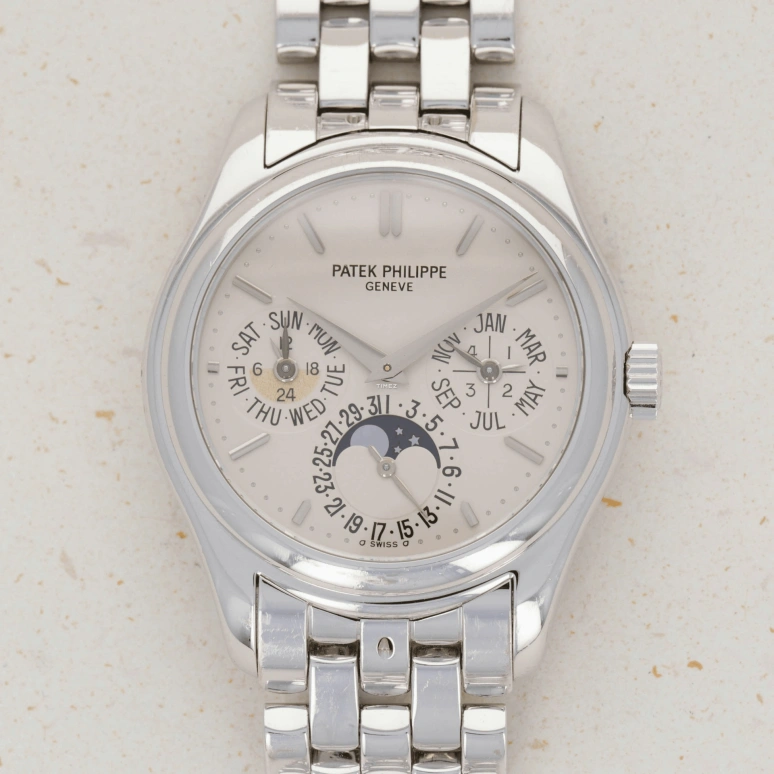 Patek Philippe,Grand Complications 36.50mm,36.50mm,White Gold,White,Automatic,Moonphase,Perpetual Calendar,Leap Year,Month,48hours,In-house Caliber,5136,5136/1G-001