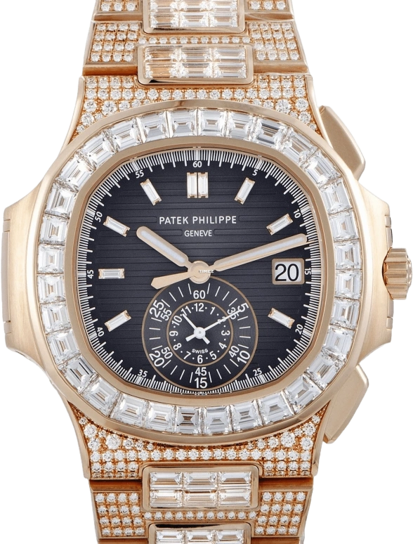 Patek Philippe,Nautilus 40.50mm,40.50mm,Rose Gold,Black,Gradient,Automatic,Chronograph,Day,Flyback,Khaled Mohamed Khaled,DJ Khaled,5980,5980/1400R-011