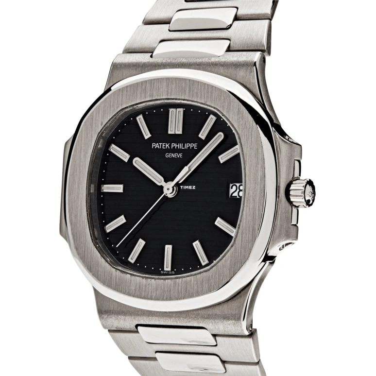 Patek Philippe,Nautilus 37mm,37mm,White Gold,Black,Automatic,Day,In-house Caliber,3711,3711/1G-001