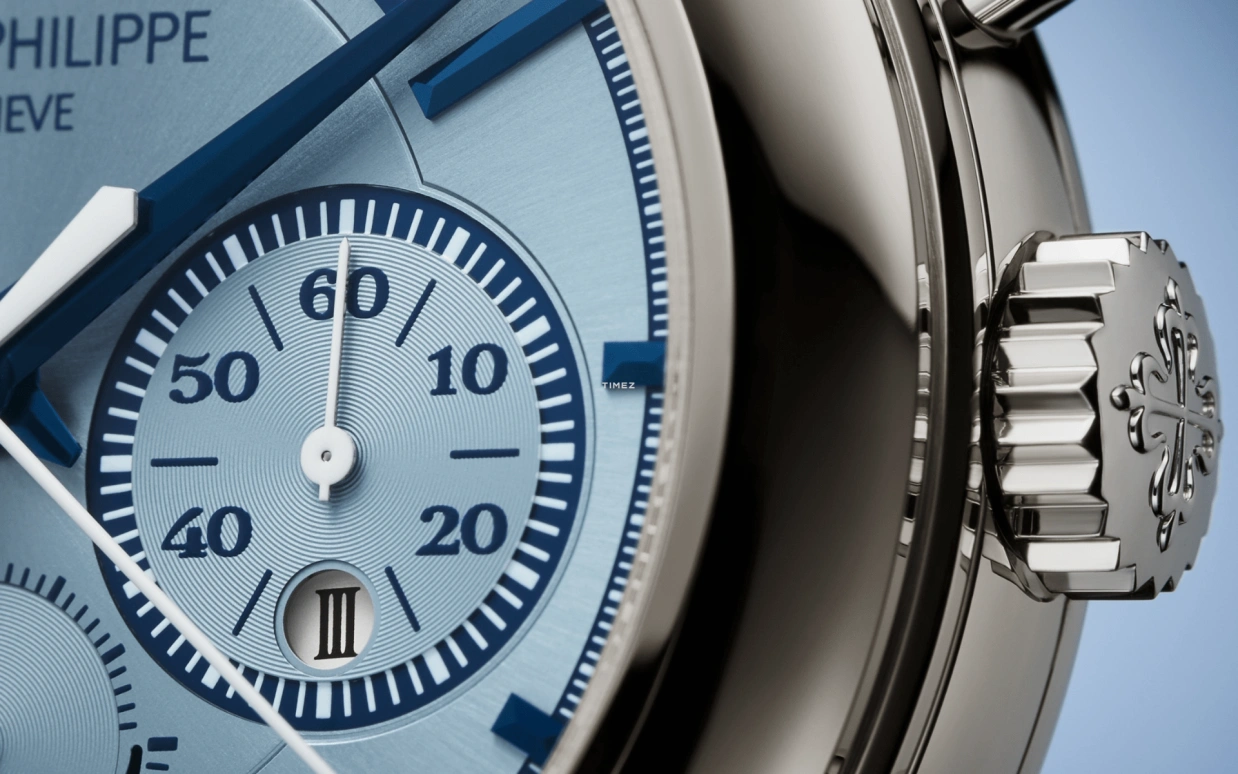 Patek Philippe,Grand Complications 42mm,42mm,White Gold,Blue,Automatic,Chronograph,Monopoussoir,Moonphase,Perpetual Calendar,48hours,In-house Caliber,5308G,5308G-001
