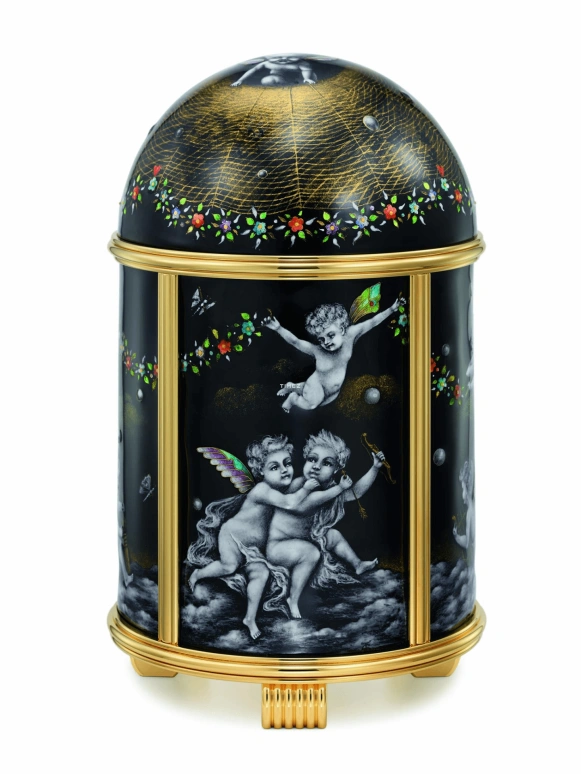 Patek Philippe,Dome Clocks ,Yellow Gold,Black,Electromechanical,In-house Caliber,Black,Colorful,20068M,20068M-001