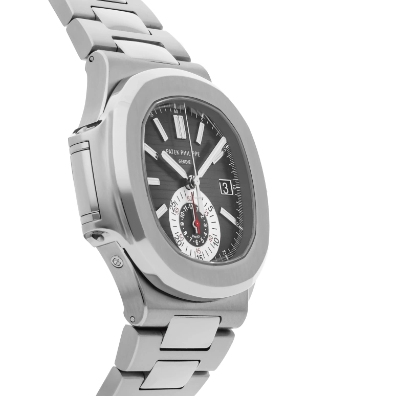 Patek Philippe,Nautilus 40.50mm,40.50mm,Stainless Steel,Black,Automatic,Chronograph,Day,Kelly,5980,5980/1A-014