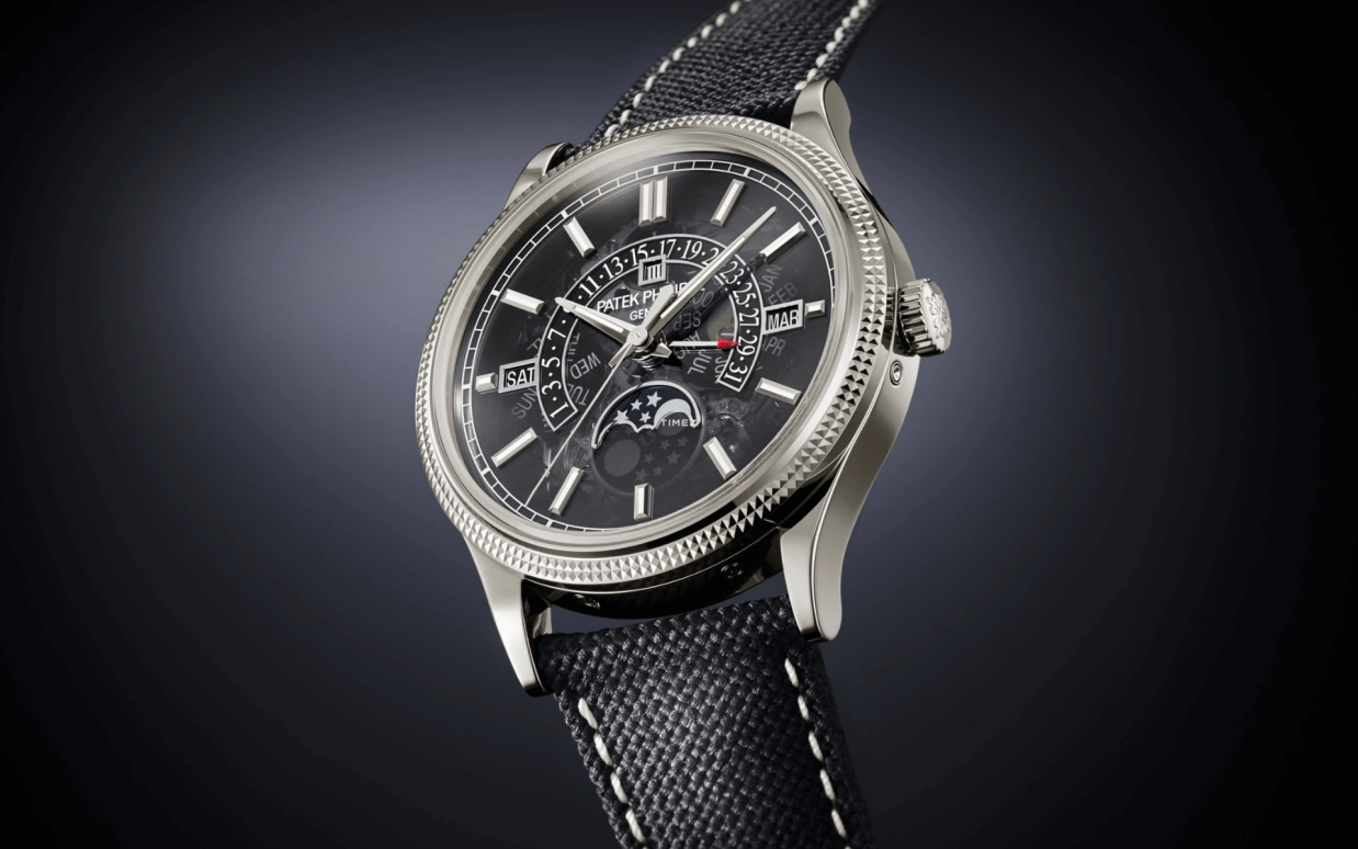 Patek Philippe,Grand Complications 39.50mm,39.50mm,White Gold,Gradient,Black,Automatic,Moonphase,Perpetual Calendar,Leap Year,Month,45hours,In-house Caliber,6159G,6159G-001