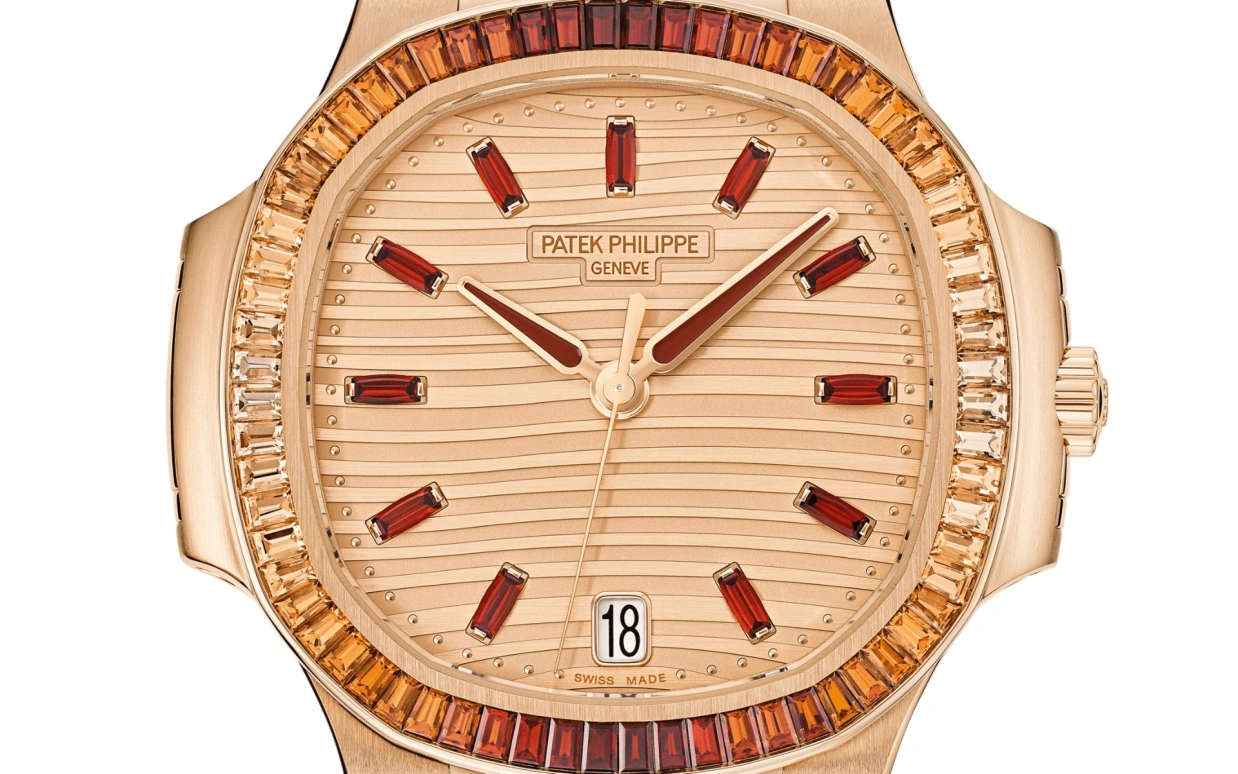 Patek Philippe,Nautilus 35.20mm,35.20mm,Rose Gold,Cognac,Rose Gold,Automatic,Day,45hours,Victoria Beckham,Posh Spice,7118,7118/1300R-001