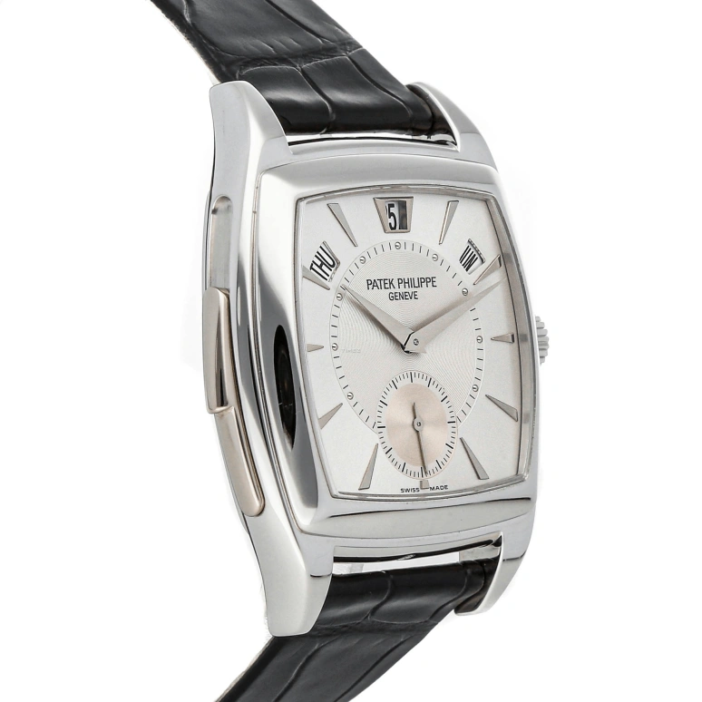 Patek Philippe,Grand Complications 38x51mm,38x51mm,Platinum,White,Silver,Automatic,Annual Calendar,Month,Date,Day,48hours,In-house Caliber,5033P,5033P-010
