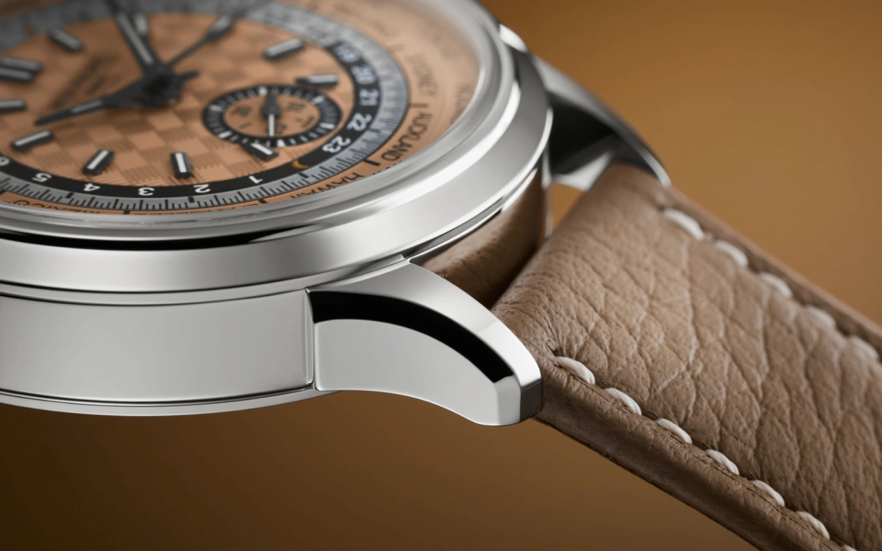 Patek Philippe,Complications 41mm,41mm,Stainless Steel,Salmon,Automatic,Chronograph,World Time,Flyback,Day / Night Indication,55hours,In-house Caliber,Harry Kane,5935A,5935A-001