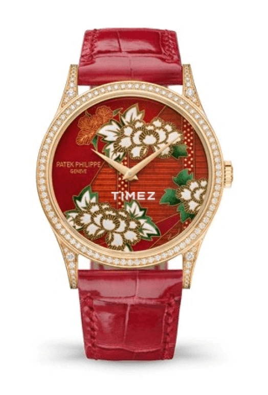 Patek Philippe,Calatrava 38mm,38mm,Rose Gold,Red,White,Green,Multi-Color,Automatic,48hours,In-house Caliber,5077,5077/100R-056