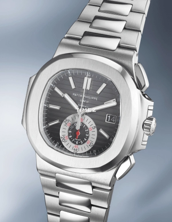 Patek Philippe,Nautilus 43.50mm,43.50mm,Stainless Steel,Grey,Automatic,Chronograph,Day,tiffany&Co,5980,5980/1A-TiffanyCo